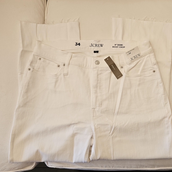 J. Crew 9" demi-boot crop jean in white wash - Best Seller - Picture 5 of 8